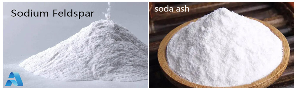 The difference between sodium feldspar and soda ash in glass fiber production